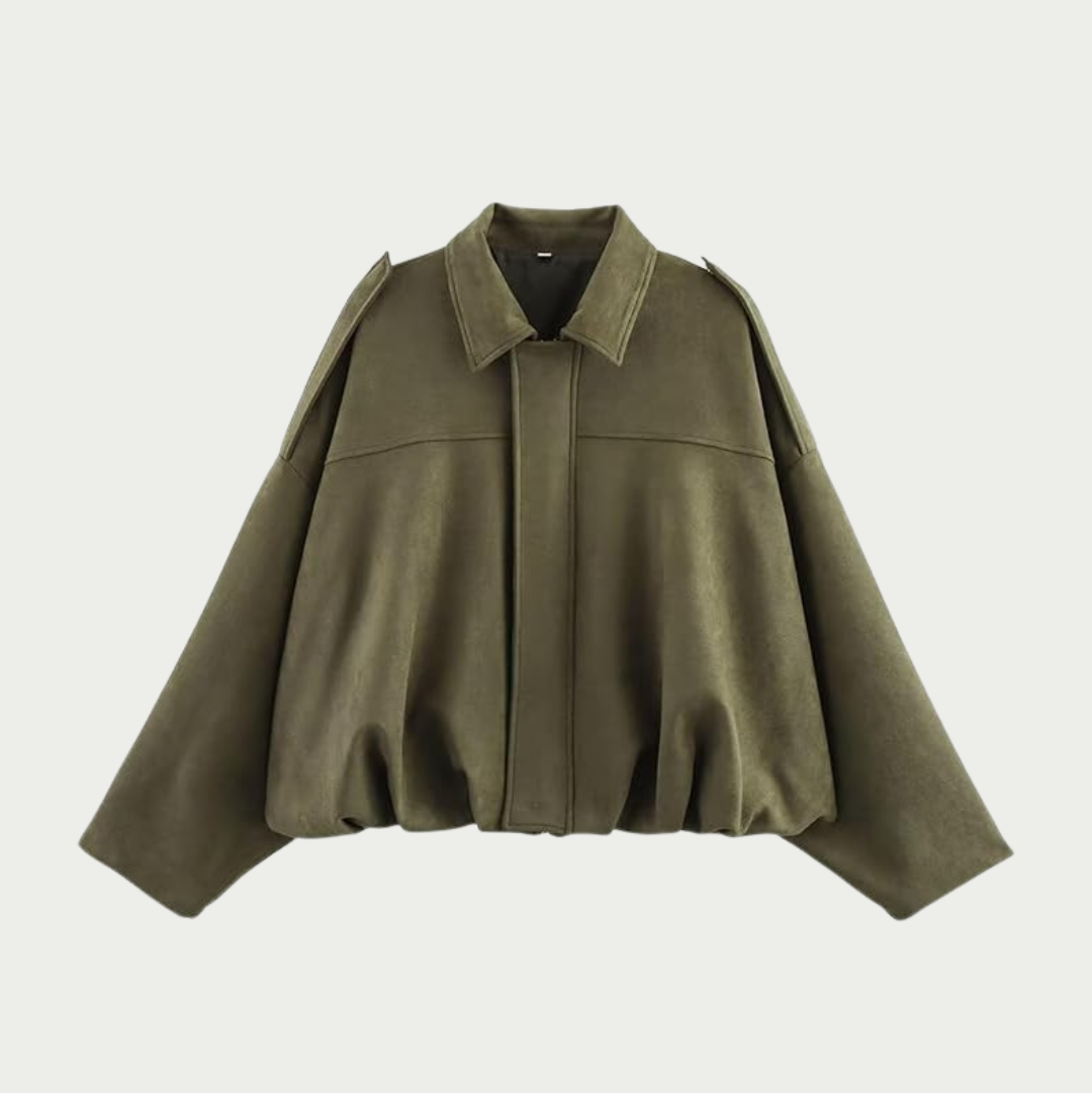 Celina Suede Jacket - Olive