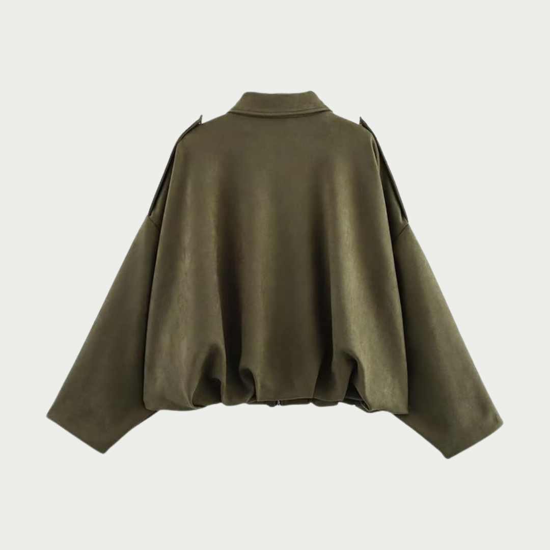 Celina Suede Jacket - Olive
