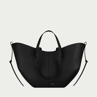 Noa Leather Tote Large - Black