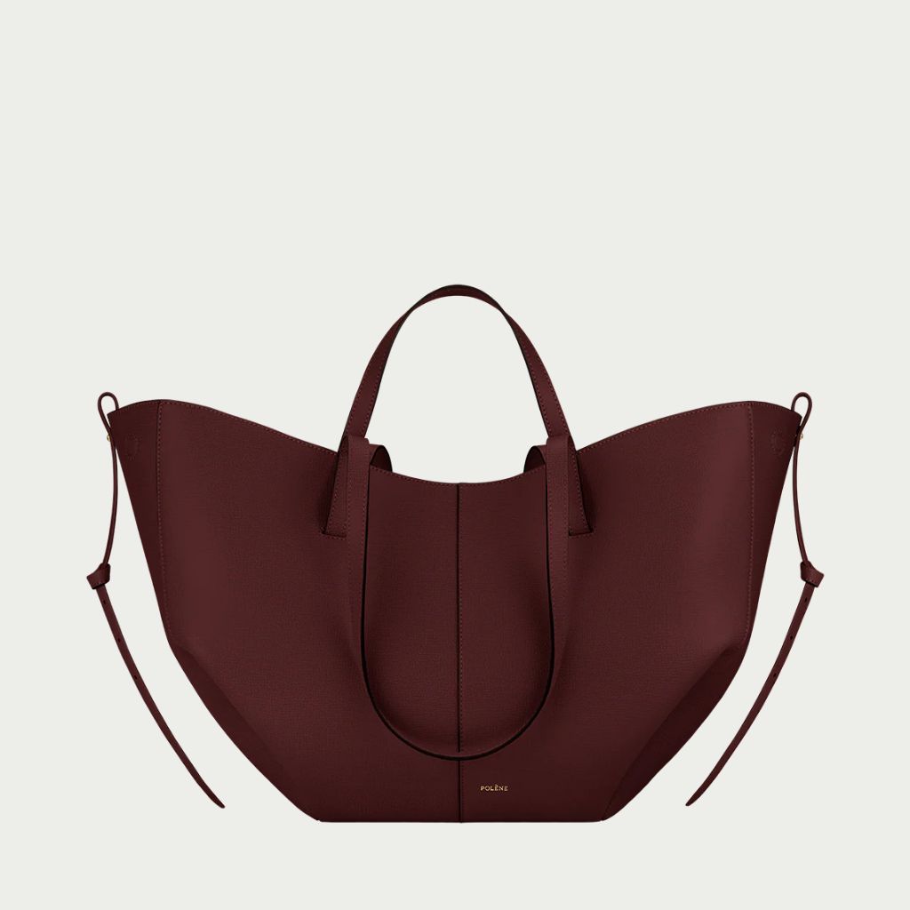 Noa Leather Tote Large - Burgundy