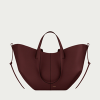 Noa Leather Tote Large - Burgundy