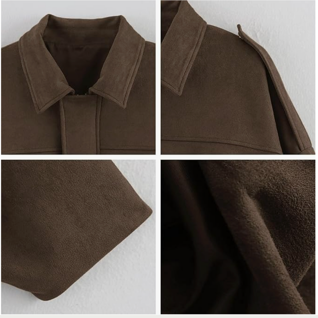 Celina Suede Jacket - Chocolate