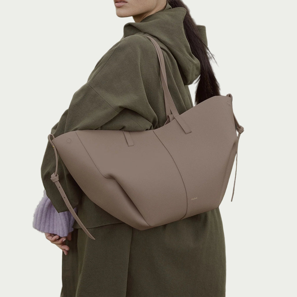 Noa Leather Tote Large - Slate