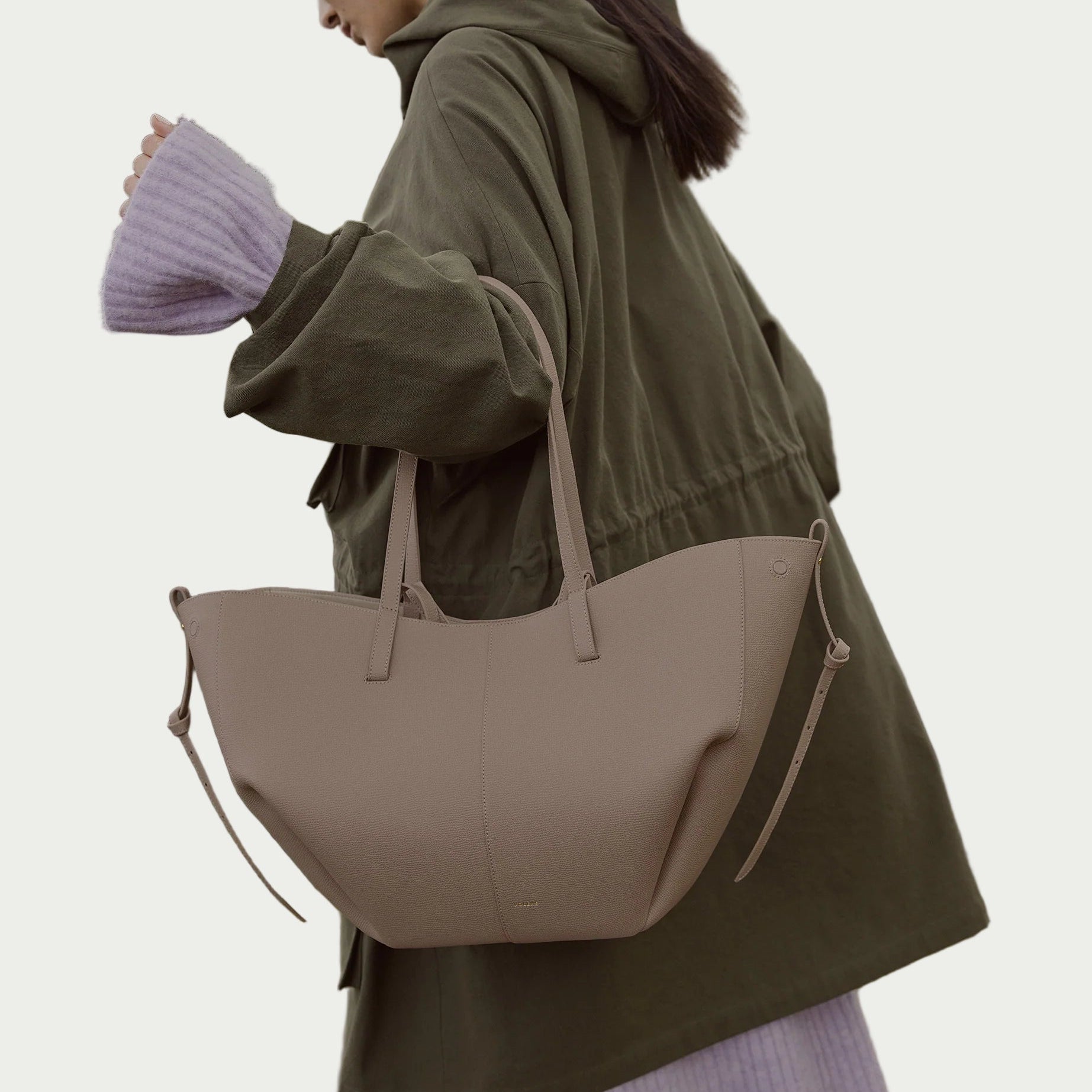 Noa Leather Tote Large - Slate